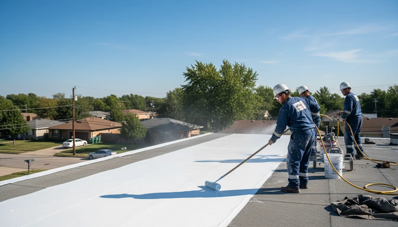 Commercial roof coating in Manila, AR near me